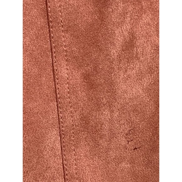 Forever 21 Skirt Womens Sz 25 0 XS Mini Faux Suede Pink Button Down Fall Casual - Picture 8 of 13